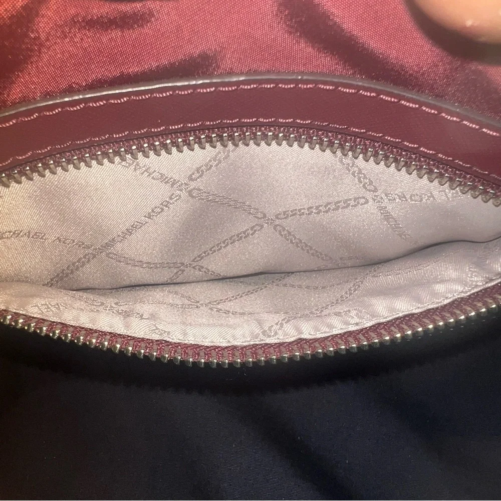 Michael Kors' Jet Set Charm Large Flat Burgundy Crossbody/Shoulder Bag/Purse